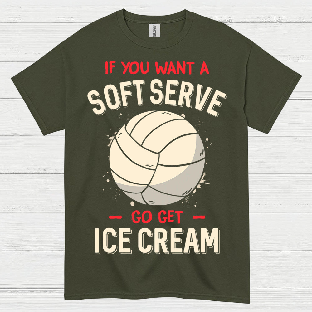 Soft Serve Volleyball Humor T Shirt