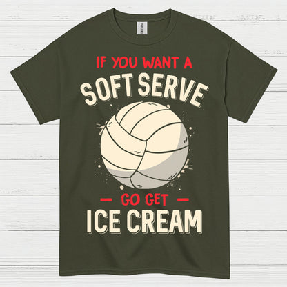 Soft Serve Volleyball Humor T Shirt