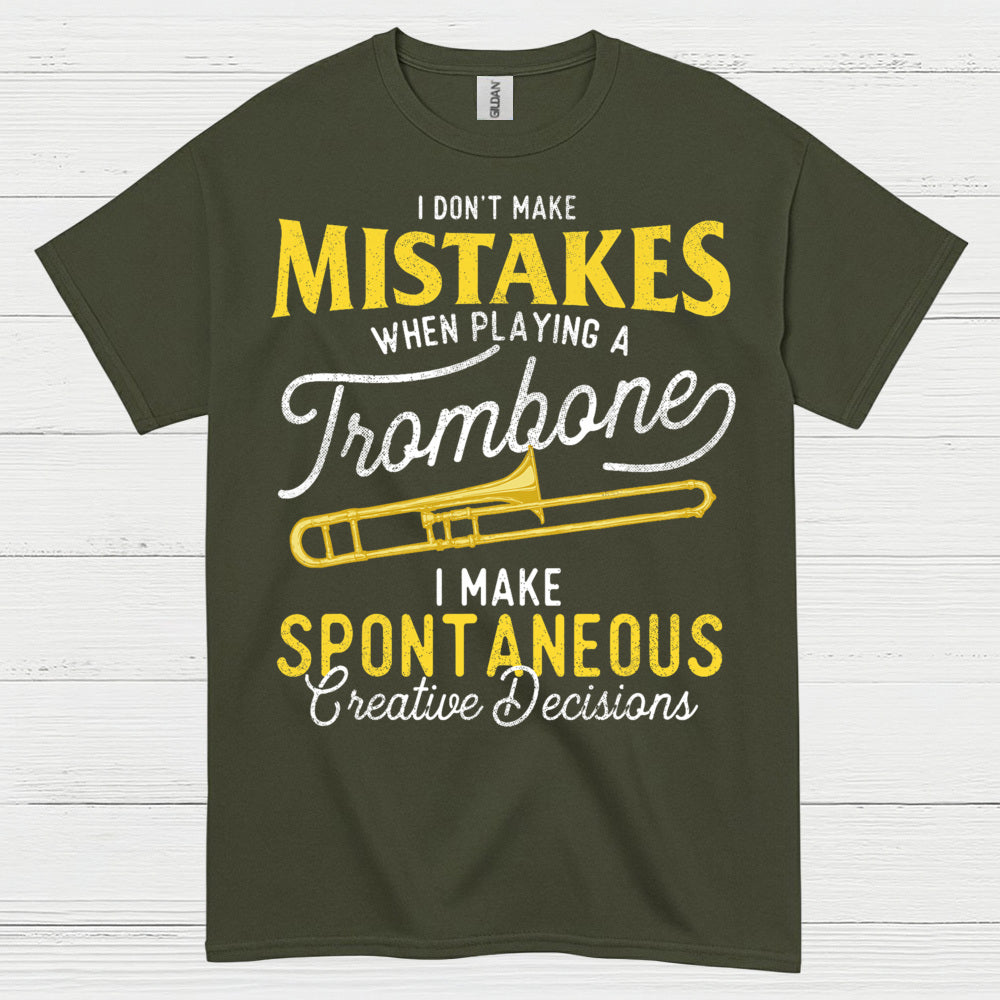 Spontaneous Trombone Player Funny T Shirt