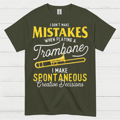 Spontaneous Trombone Player Funny T Shirt