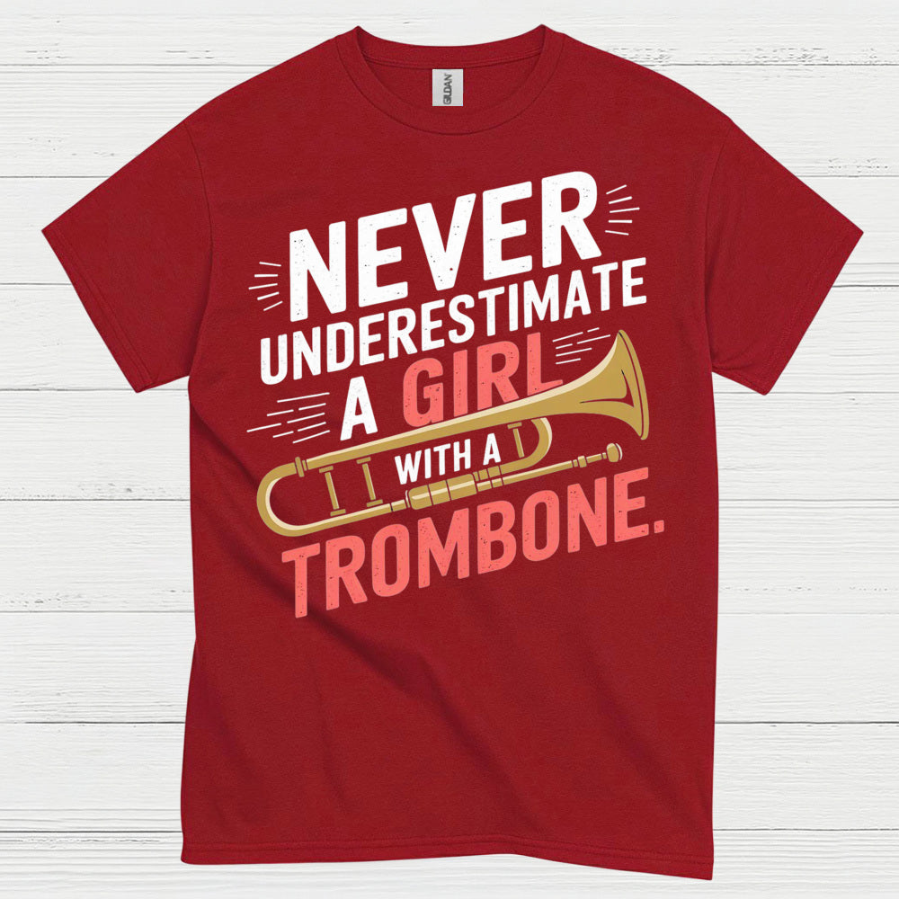Trombone Girl Power Funny T Shirt
