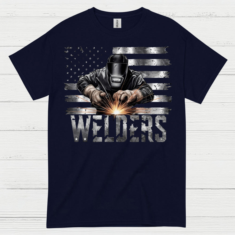 American Flag Welders T Shirt