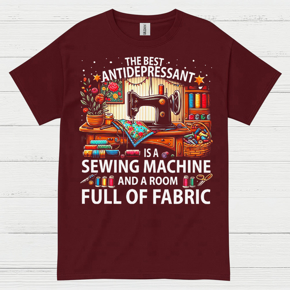Sewing Machine Antidepressant Humor T Shirt