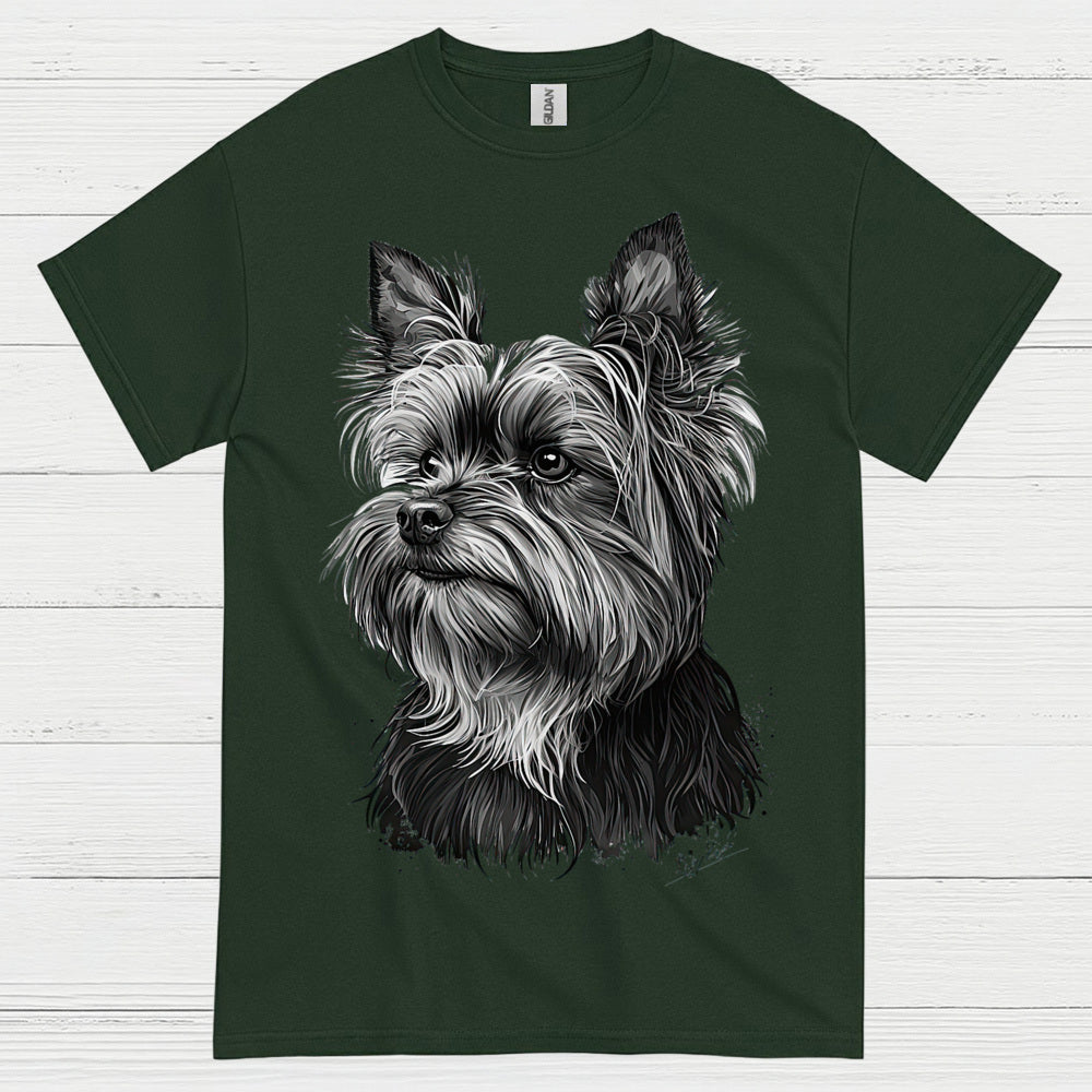 Realistic Yorkie Portrait Dog Lover T Shirt