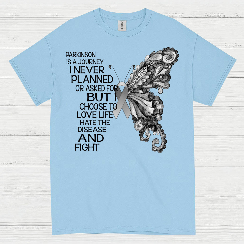 Parkinsons Journey Love Life Fight T Shirt