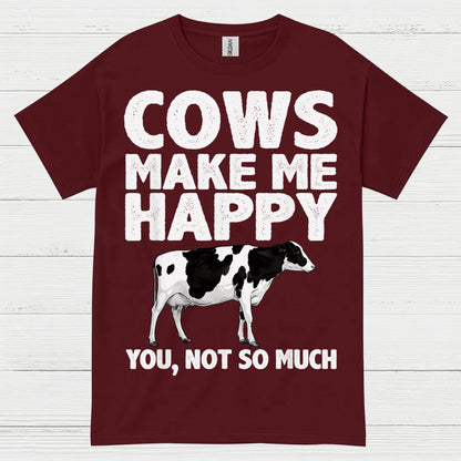 Cows Make Me Happy Funny Cow T Shirt
