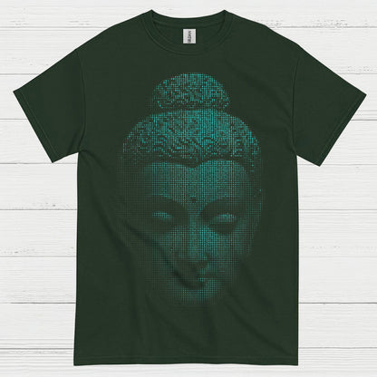 Digital Buddha Face Meditation T Shirt