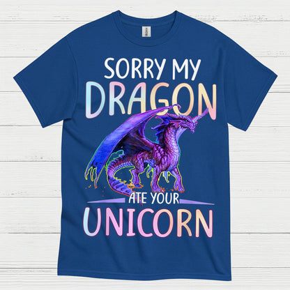 Funny Dragon And Unicorn T Shirt