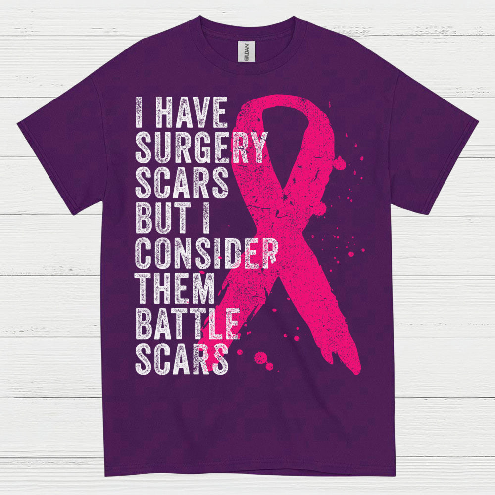 Breast Cancer Battle Scars Survivor T Shirt