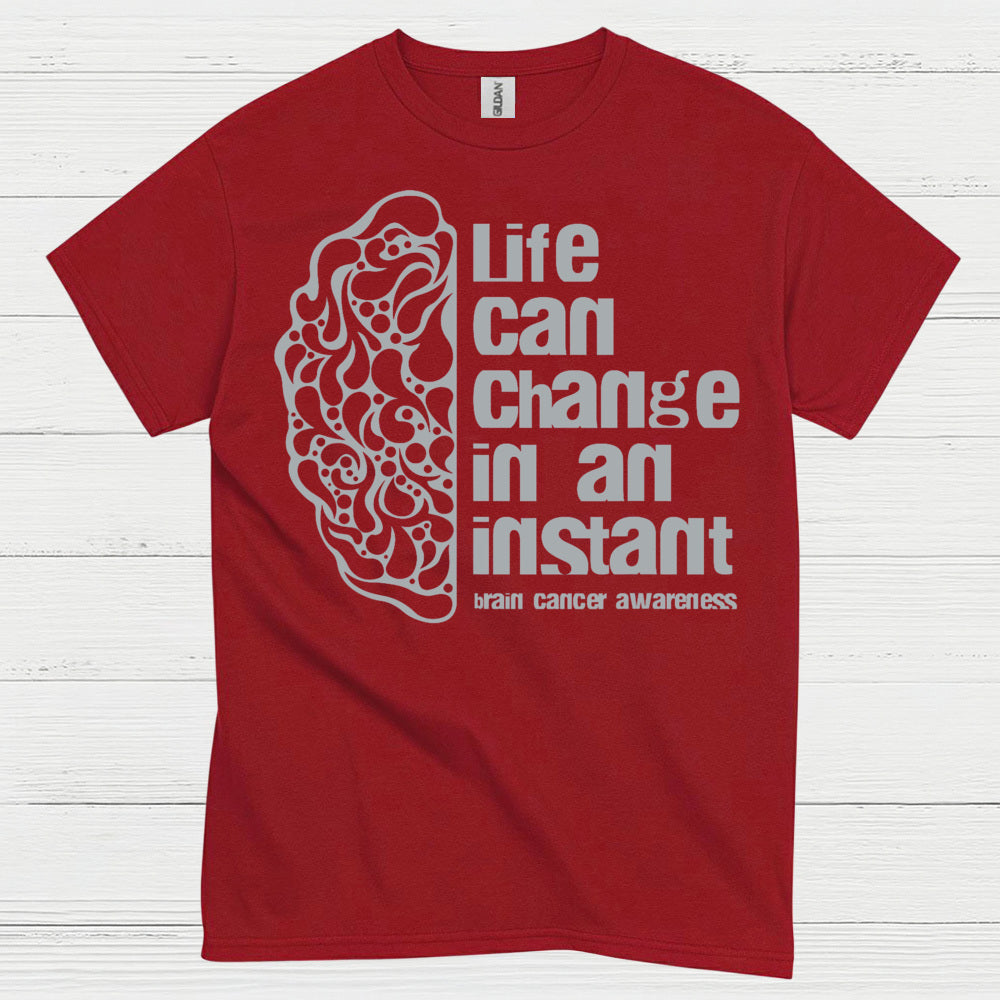 Life Can Change In An Instant Brain Cancer T Shirt