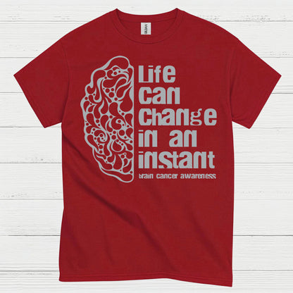 Life Can Change In An Instant Brain Cancer T Shirt