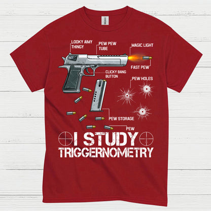 I Study Triggernometry Pew Anatomy Humor T Shirt
