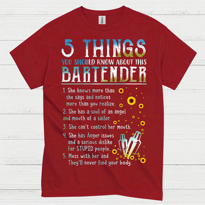 5 Things About This Bartender T Shirt