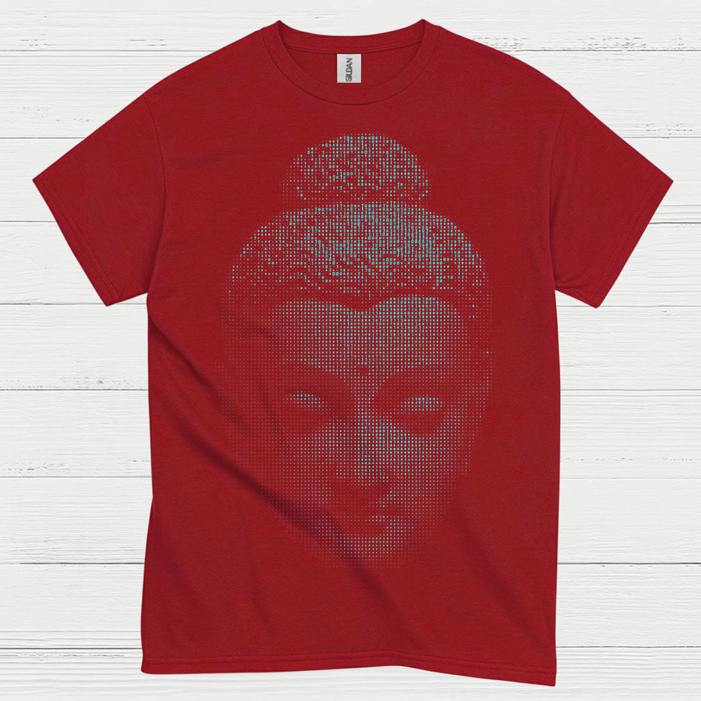 Digital Buddha Face Meditation T Shirt