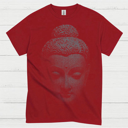 Digital Buddha Face Meditation T Shirt