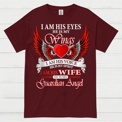 I Am His Wife He Is My Guardian Angel T Shirt