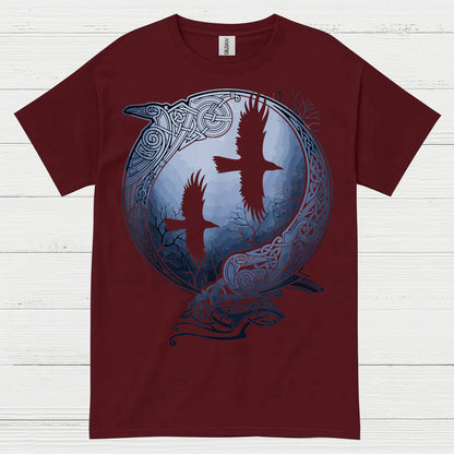 Norse Raven Circle Art T Shirt