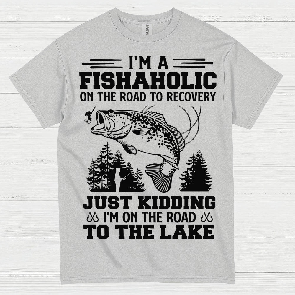 Fishaholic On The Road To The Lake T Shirt