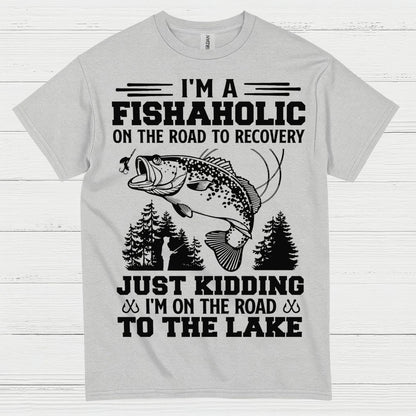 Fishaholic On The Road To The Lake T Shirt