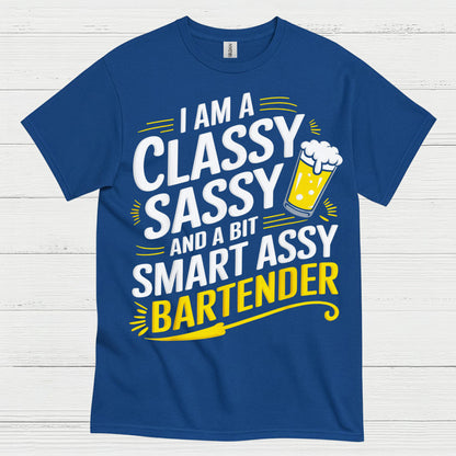 Classy Sassy Bartender Humor T Shirt
