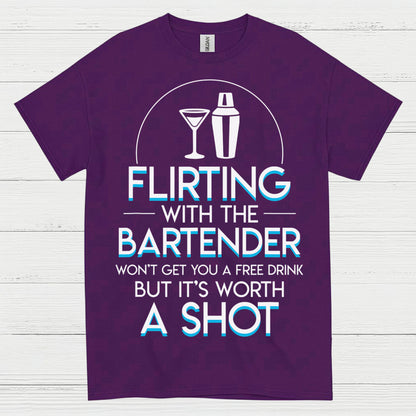 Flirting With Bartender Worth A Shot T Shirt