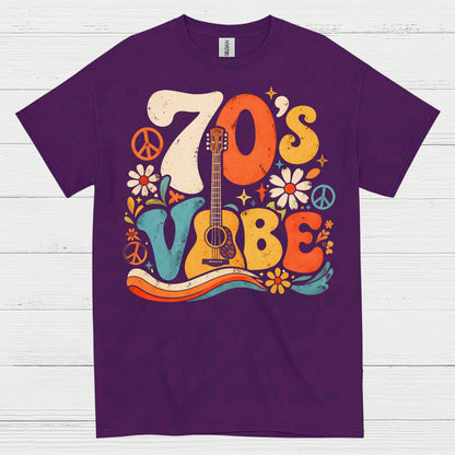 70s Vibe Retro Acoustic Guitar T Shirt