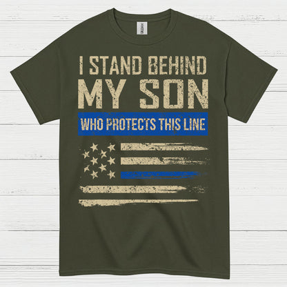 I Stand Behind My Son Who Protects This Line T Shirt