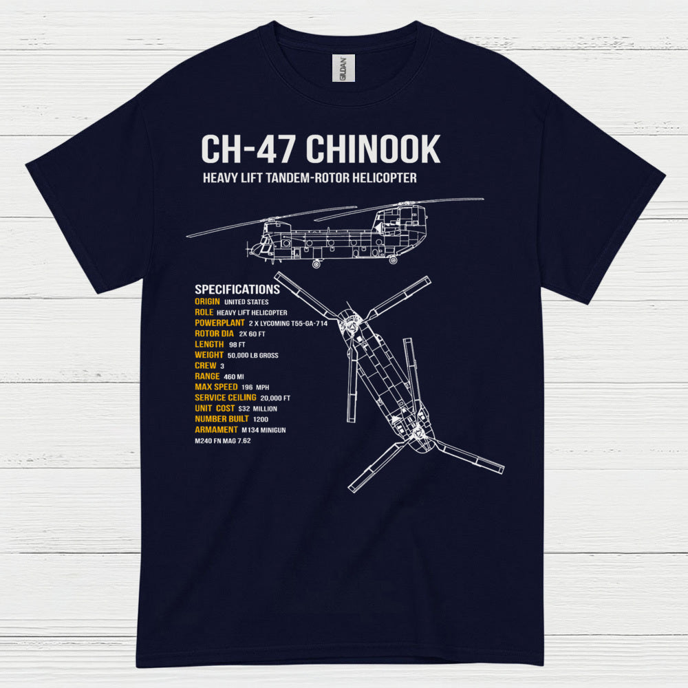 CH-47 Chinook Heavy Lift Aviation T Shirt