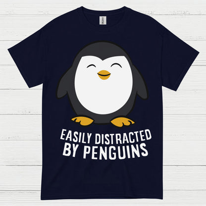 Easily Distracted By Penguins Funny T Shirt