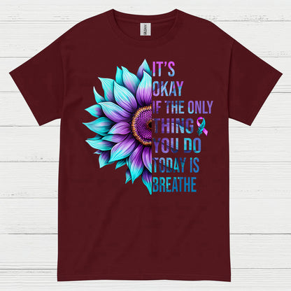 It's Okay Breathe Message T Shirt