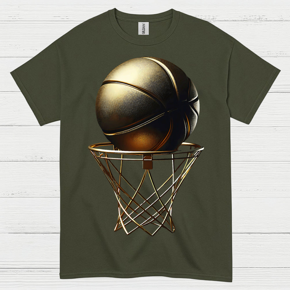 Gold Swish Basketball T Shirt