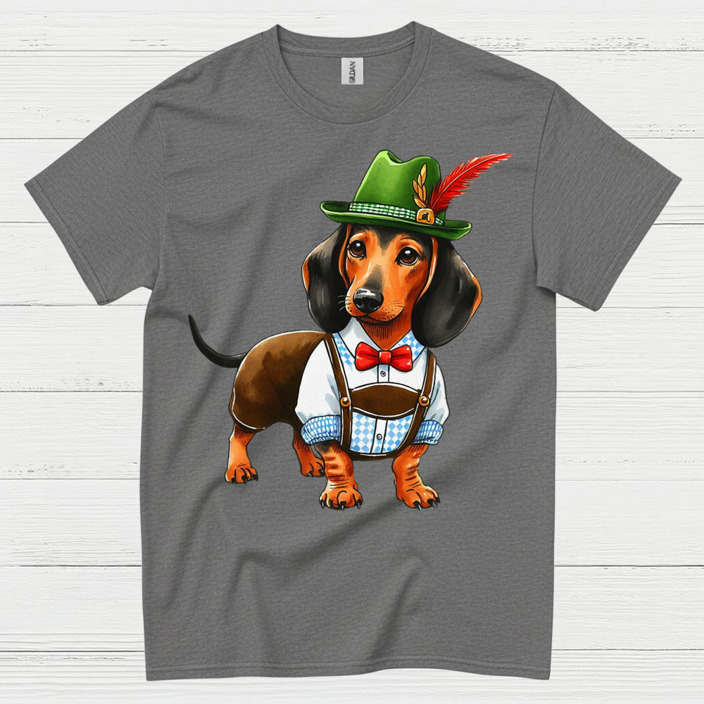 Oktoberfest German Lederhosen Dachshund T Shirt