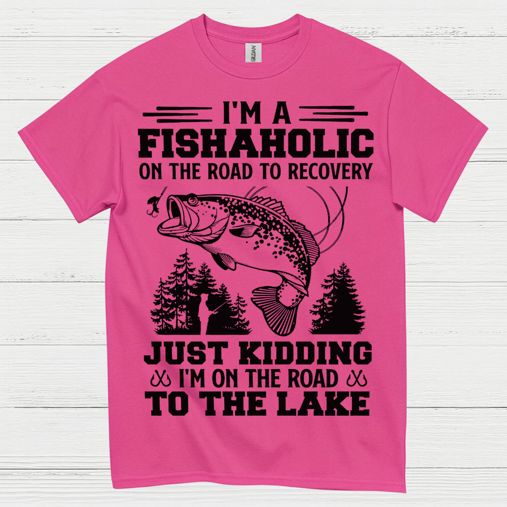 Fishaholic On The Road To The Lake T Shirt
