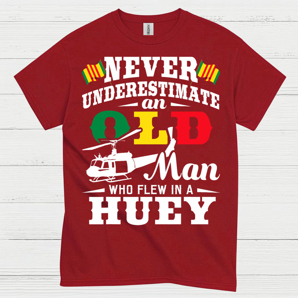 Never Underestimate A QLB Huey Veteran T Shirt