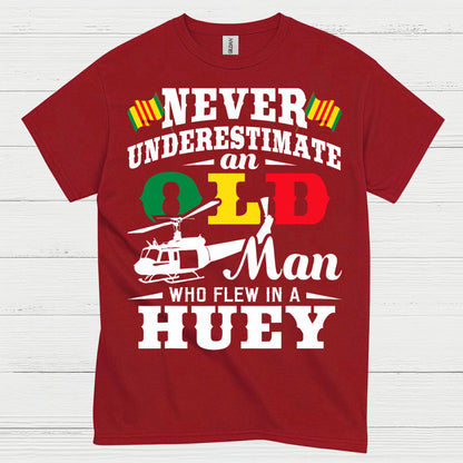 Never Underestimate A QLB Huey Veteran T Shirt