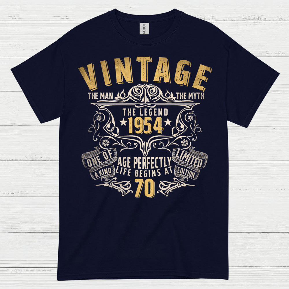 Vintage Legend 1954 70th Birthday T Shirt