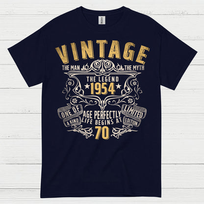 Vintage Legend 1954 70th Birthday T Shirt