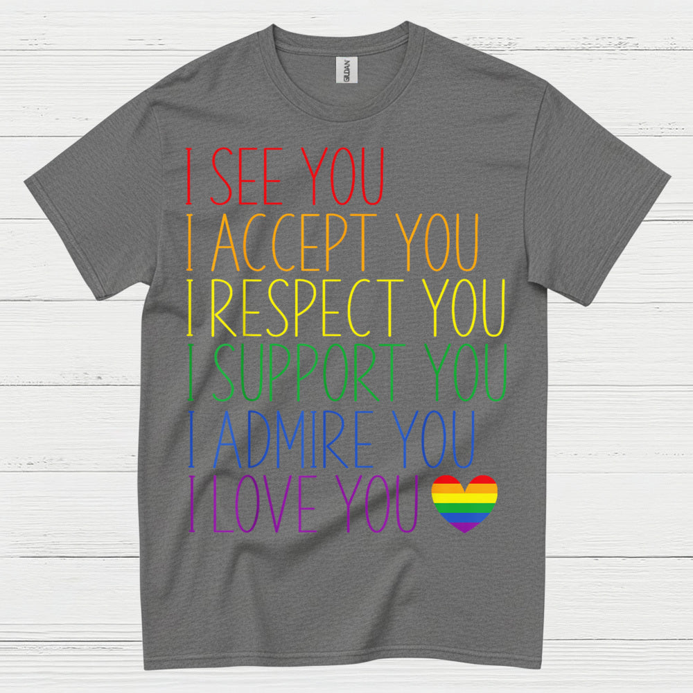 I See You I Accept You Pride T Shirt