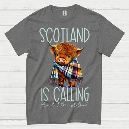 Scotland Is Calling Highland Cow T Shirt