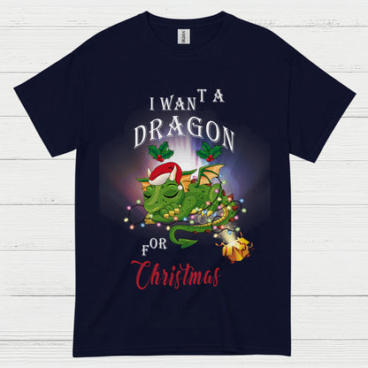 Christmas Dragon Wish T Shirt