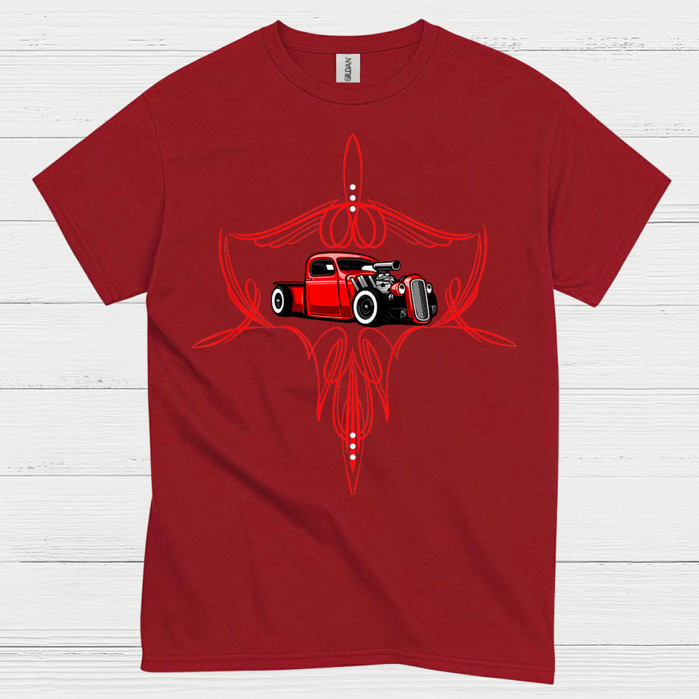 Classic Pinstripe Hot Rod T Shirt