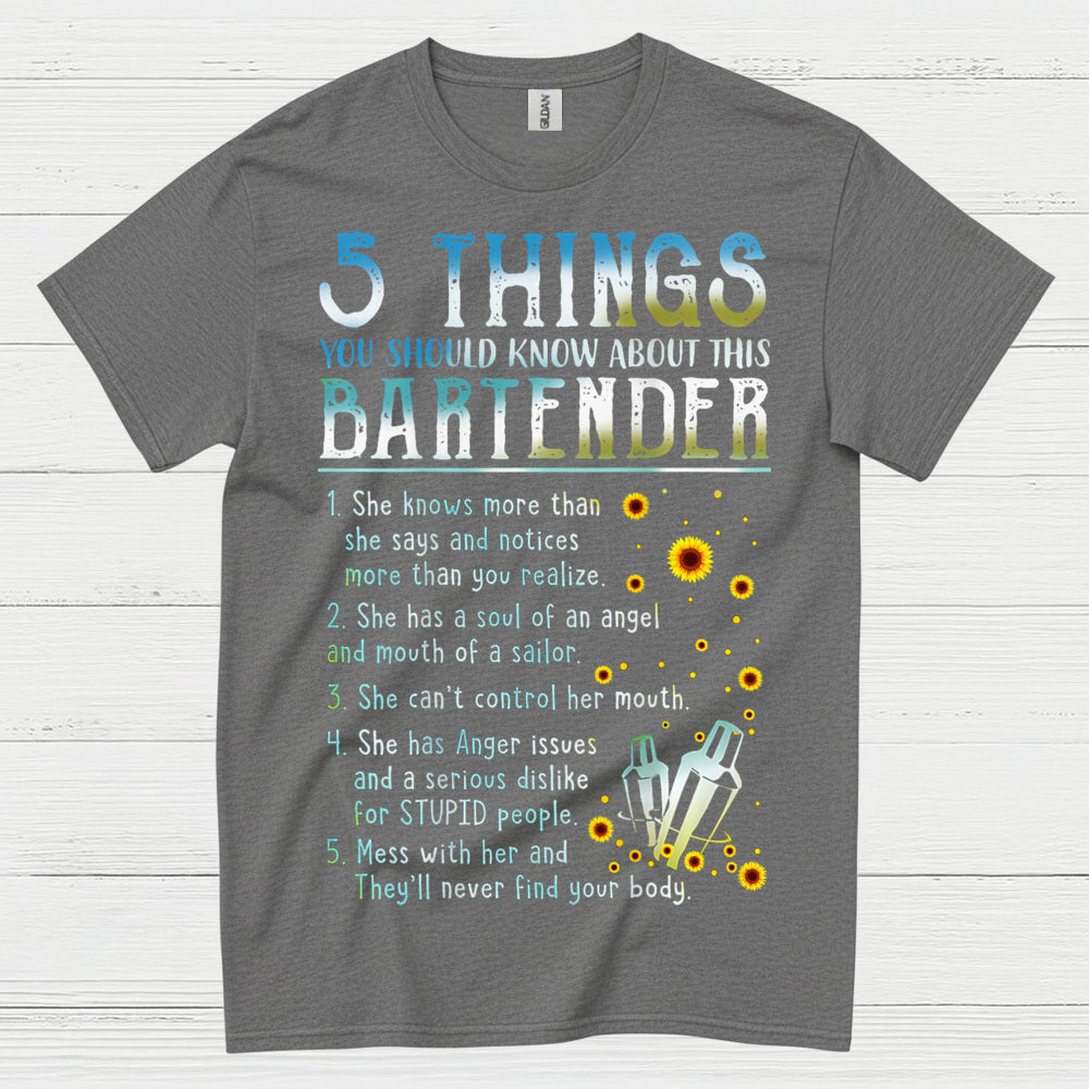 5 Things About This Bartender T Shirt