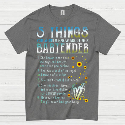 5 Things About This Bartender T Shirt