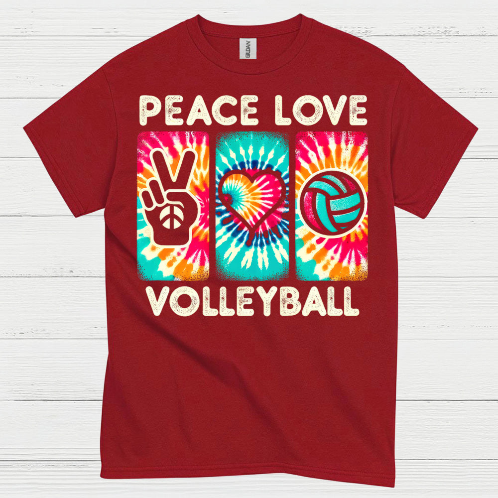 Peace Love Volleyball T Shirt