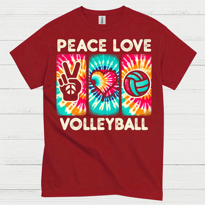 Peace Love Volleyball T Shirt