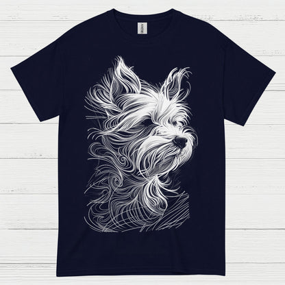 Artistic Dog Line Portrait T Shirt
