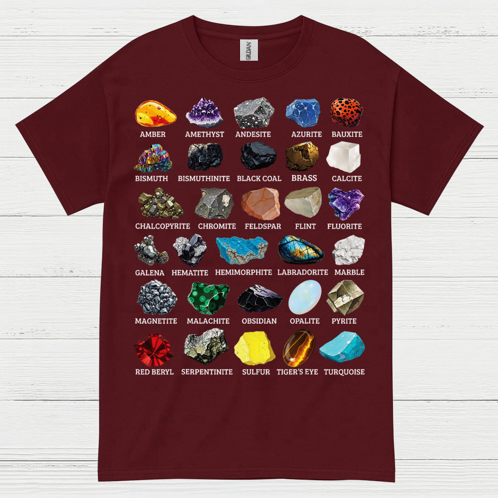 Mineral Chart Geology T Shirt