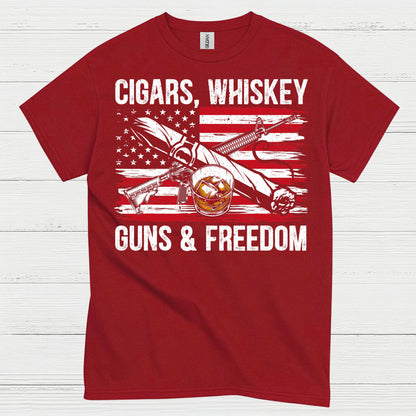 Cigars Whiskey Guns And Freedom T Shirt