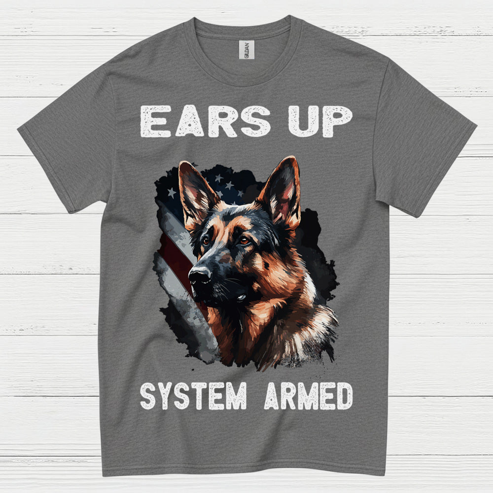 Alert Shepherd Guard Dog T Shirt