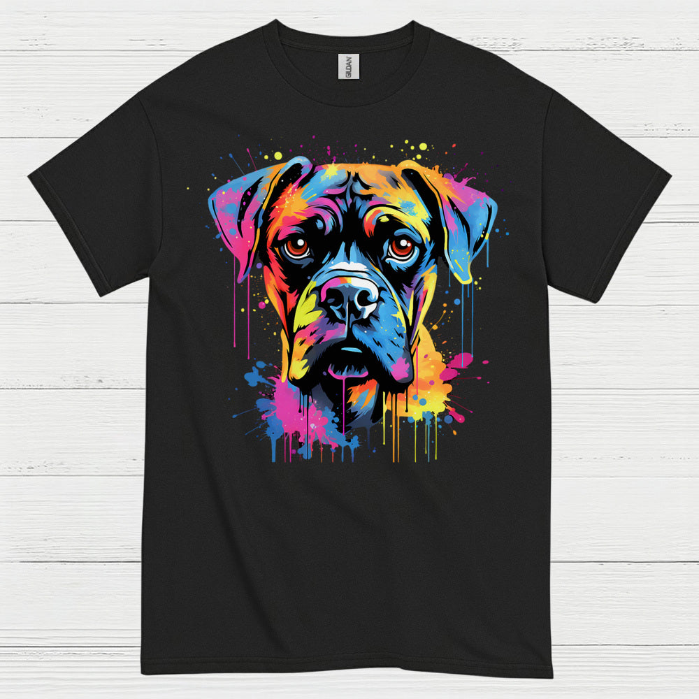 Color Splash Boxer Dog T Shirt
